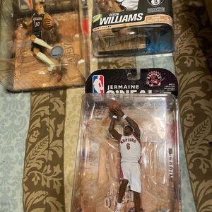 Lot of 3 NBA sealed mcfarlane toys Jermaine O'Neal , Mike Bibby, Deron Williams